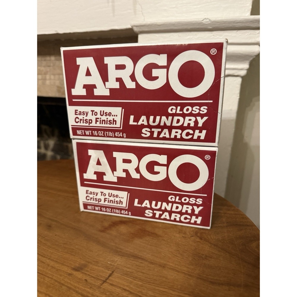 Lot of 2 NOS Argo Gloss Laundry Starch Crisp Finish 16 oz Each Discontinued HTF